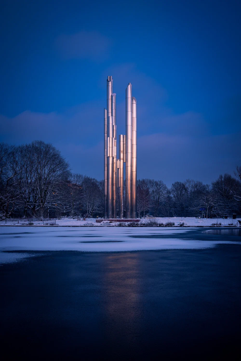 Schoorsteenplastiek, Henri Dunant Park in the snow